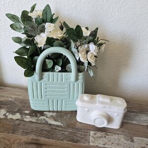 Elegant Light Blue Ceramic Vase